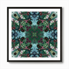 Abstract Pattern Spilled Watercolor Purple Art Print