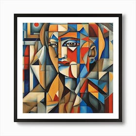 Abstract Portrait Of A Woman Art Print