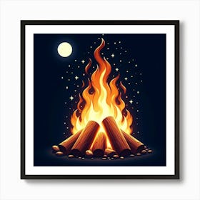 Campfire 1 Art Print