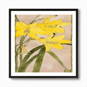 Yellow Lilies 1 Art Print