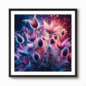 Wild flowers closeup Art Print