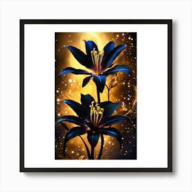 Black Lily 1 Art Print