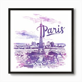 Paris Skyline 2 Art Print