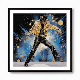 Cosmic Rhythm: Michael Jackson's dance in the Stars Art Print