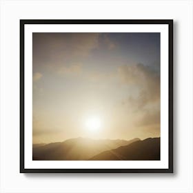 Sunset Over Mountains Art Print