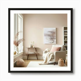 Pink Living Room Art Print