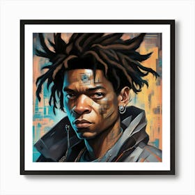 Young Man With Dreadlocks Art Print