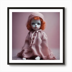 Doll In Pink Art Print