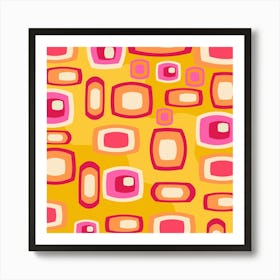 Seventies Retro Pattern Art Print