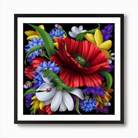 Flowers In A Vase 14 Art Print