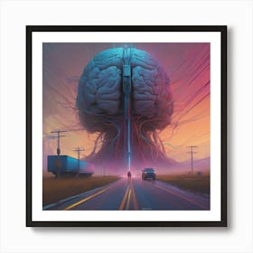 Futuristic Brain 49 Art Print