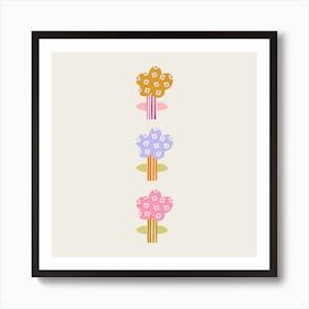 colorful flowers Art Print