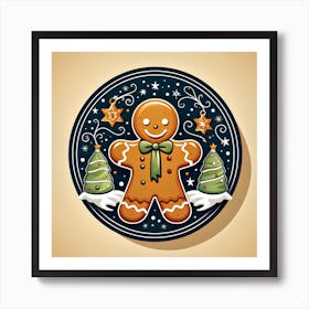 Christmas Gingerbread Art Print