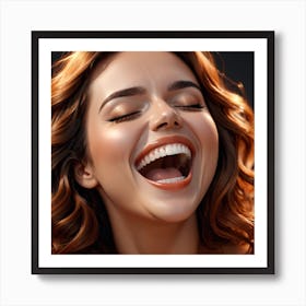 Laughing Woman Art Print