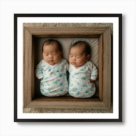 Twins In A Frame 11 Art Print