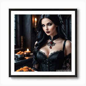 Gothic Beauty Art Print