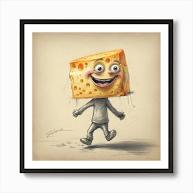 Cheese Man Art Print