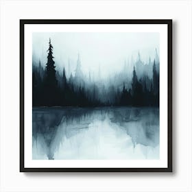 Forest In The Mist Art Print