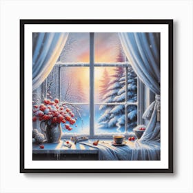 Winter Window View Art Print