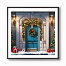 Christmas Door 186 Art Print