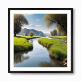 River In The Countryside 7 Art Print