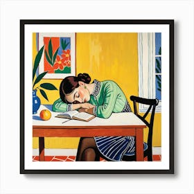 Woman Sleeping 7 Art Print