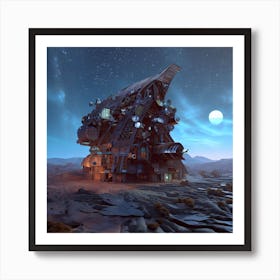 Spaceship House Art Print