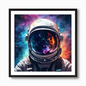 Astronaut In Space Art Print