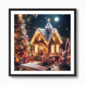 Christmas House Art Print