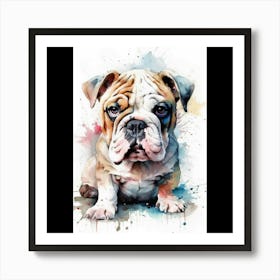 Bulldog Painting Art Print