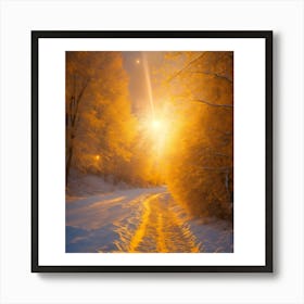 Snowy Path Art Print