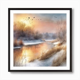 Winter Landscape Art Print