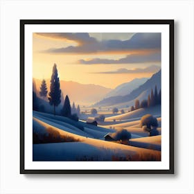 Landscape Painting 144 Art Print