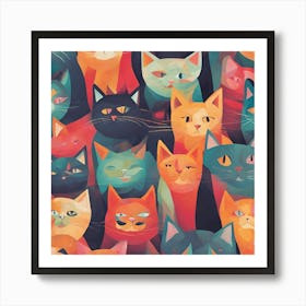 Many Cats 1 Art Print