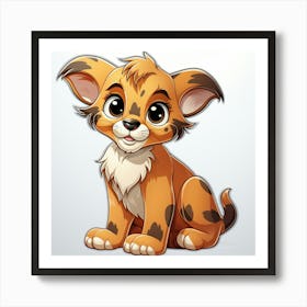 Cute Lion Cub 1 Art Print