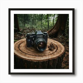 Camera In The Woods 2 Art Print