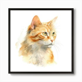 Honeybear Cat Portrait Art Print