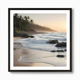 Sunrise On The Beach 1 Art Print