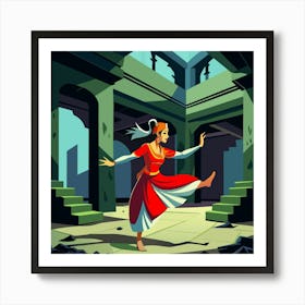 Indian Dancer Art Print