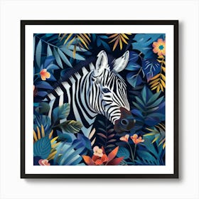 Zebra In The Jungle 6 Affiche