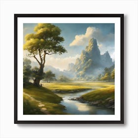 Landscape Painting 24 Art Print