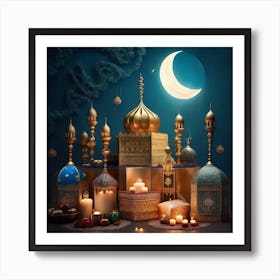 Muslim Holiday Background Art Print