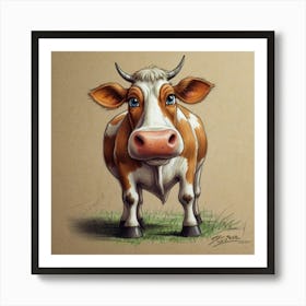 Cute Cow 1 Art Print