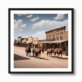 Old West Town 3 Art Print