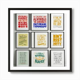 Typography Set Art Print