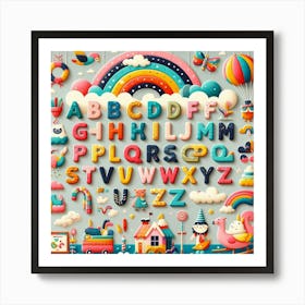 Alphabet Set For Children 1 Art Print