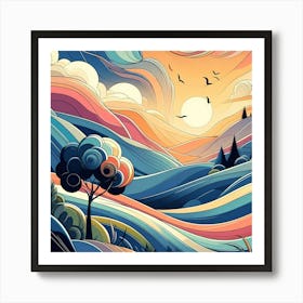 Landscape Painting 196 Art Print