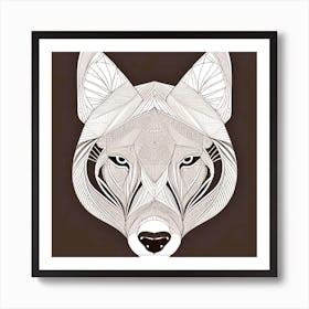 Wolf Head 26 Art Print