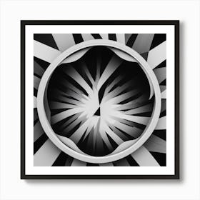 Black and White Abstract Art 379 Art Print