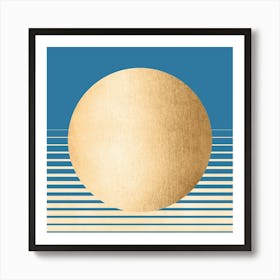 Golden Sun - Modern Boho Art Print